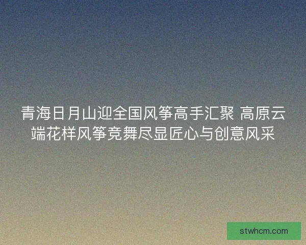 青海日月山迎全国风筝高手汇聚 高原云端花样风筝竞舞尽显匠心与创意风采